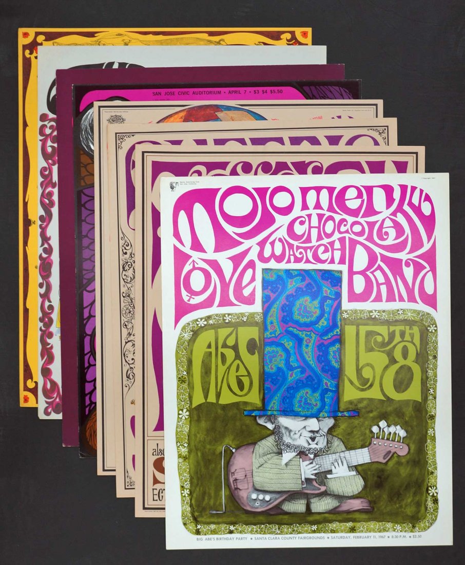 Group of 8 1960's Sparta Rock & Roll Posters, Includes: (1 of 9)