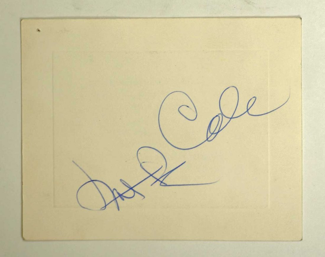 Nat King Cole Signed Invitation, autographed on verso (1 of 2)