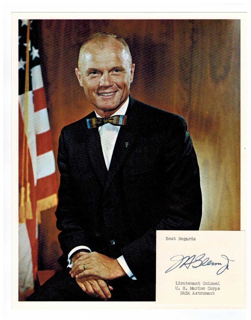 John Glenn Authentic Signed Cut Signature Applied to (1 of 1)