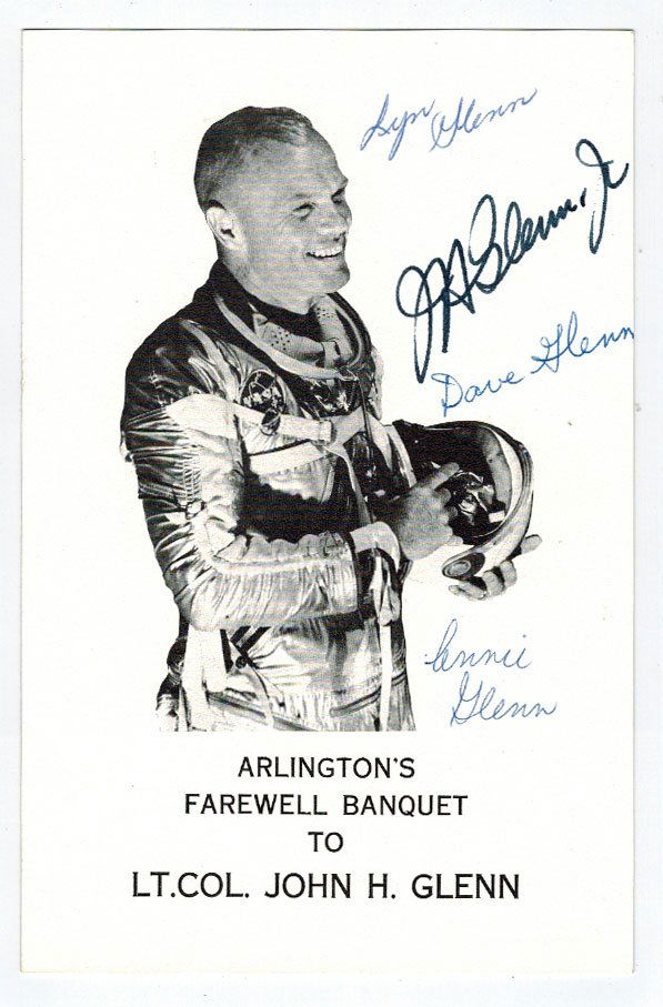 Group of John Glenn and Glenn Family Signed Farewell
