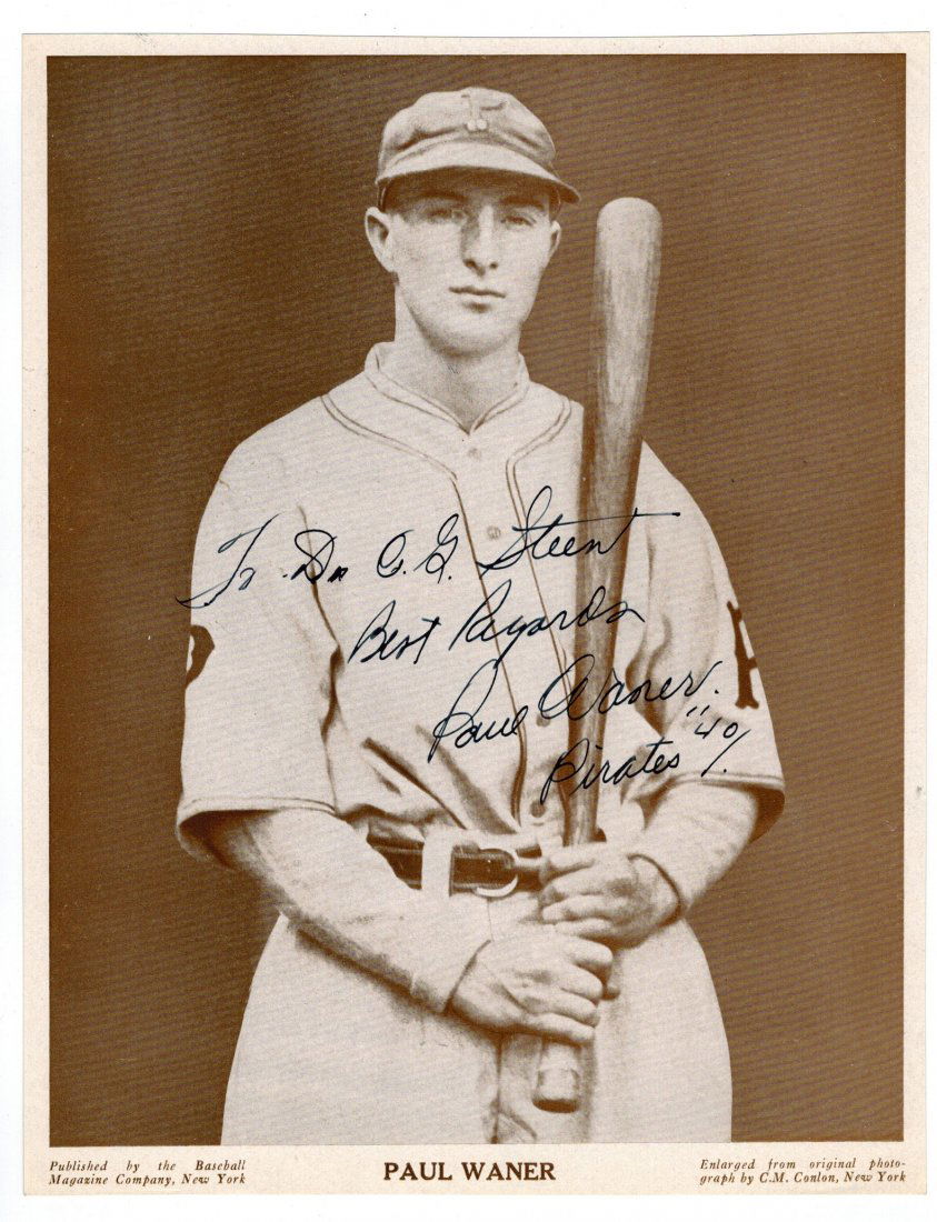 Paul Waner Signed Baseball Magazine M-114. Comes with (1 of 1)
