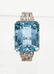 Lady's 23ct Natural Aquamarine Platinum & Diamond Art - 2