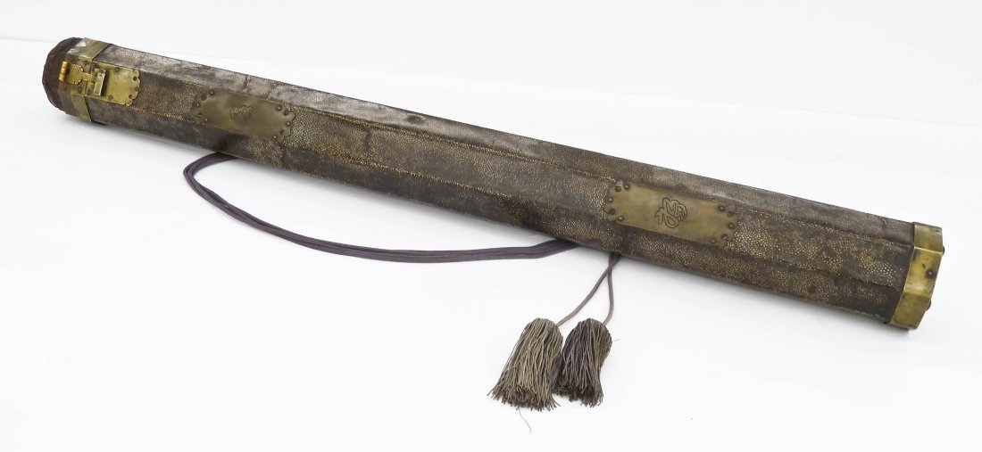 A Rare Korean Shagreen Arrow Quiver 40''x4''. This