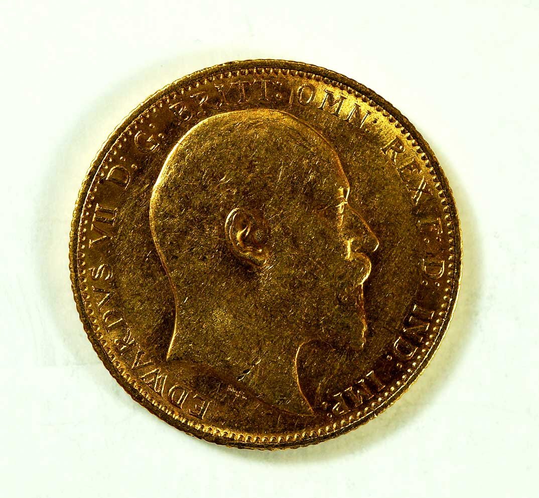 Gold 1907-M Australia Edward VII Soverign: Gold 1907-M Australia Edward VII Soverign