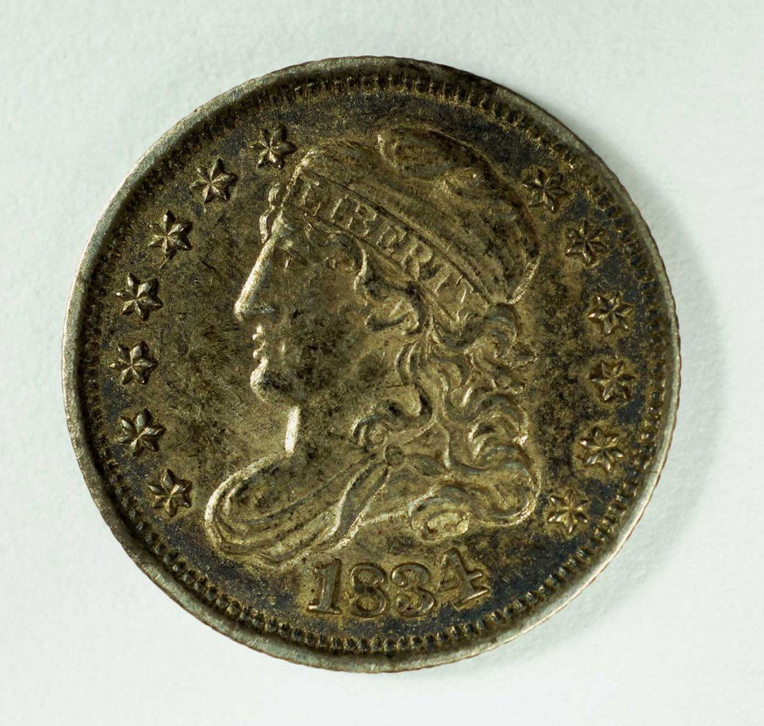 1834 US Silver Capped Bust Half Dime 5 cent (1 of 2)