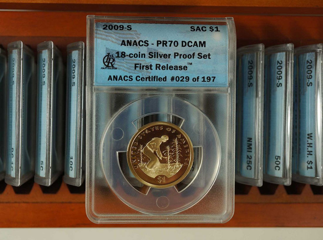2009S ANACS Silver Proof Set, 18 Coin Set, First Jul 12, 2016 MBA