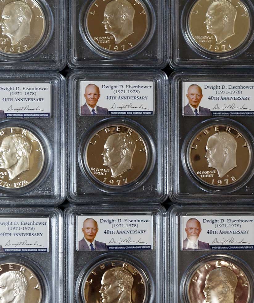(11) 1971-1978 Eisenhower Silver Dollars Set of 11 (1 of 2)