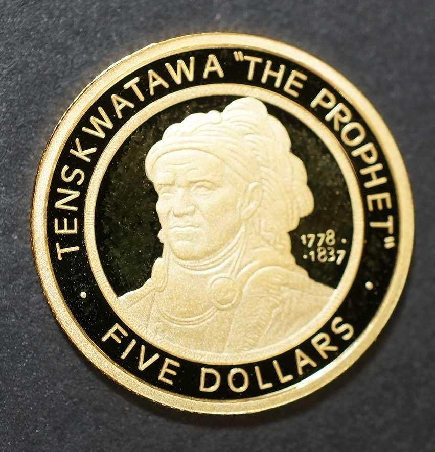 Gold 2002 Shawnee Nation proof Gold Coin, 1/5 ounce (1 of 2)