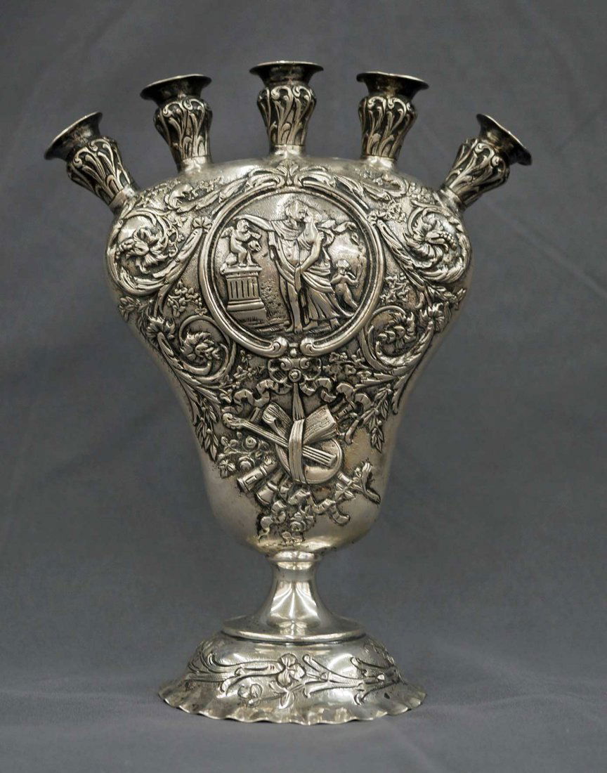 Late 17th Early 18th Century Dutch Silver Tulip Vase, (1 of 3)