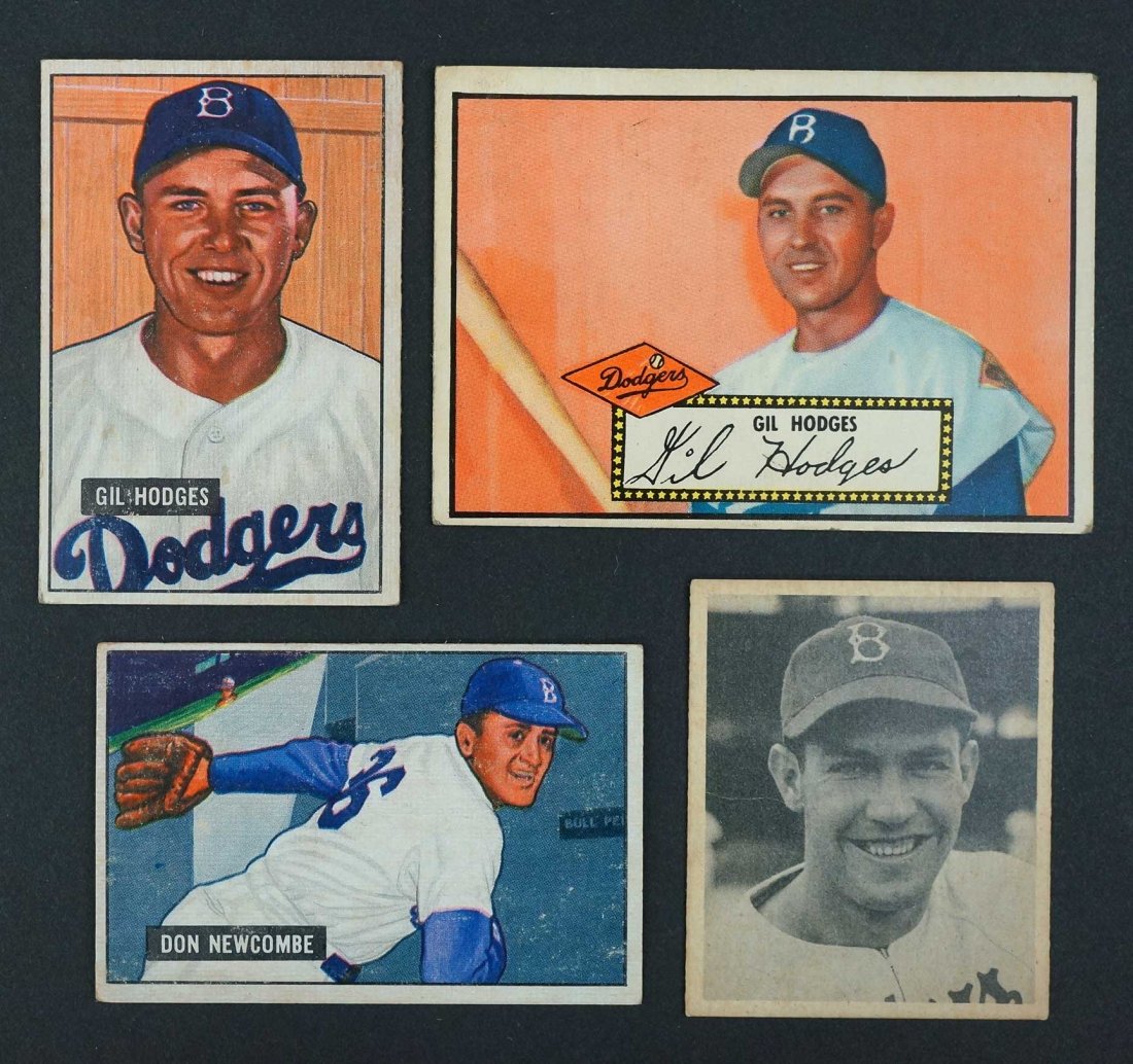 Brooklyn Dodgers Group of Four Cards. Includes 1951 (1 of 2)