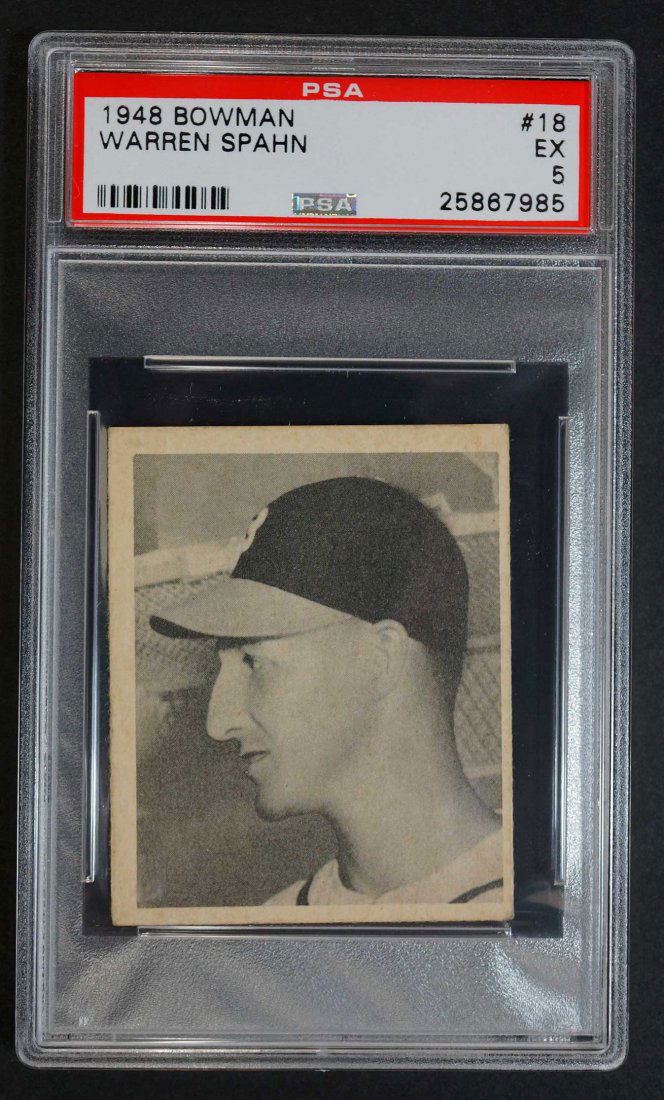 1948 Bowman #18 Warren Spahn (PSA 5) (1 of 2)