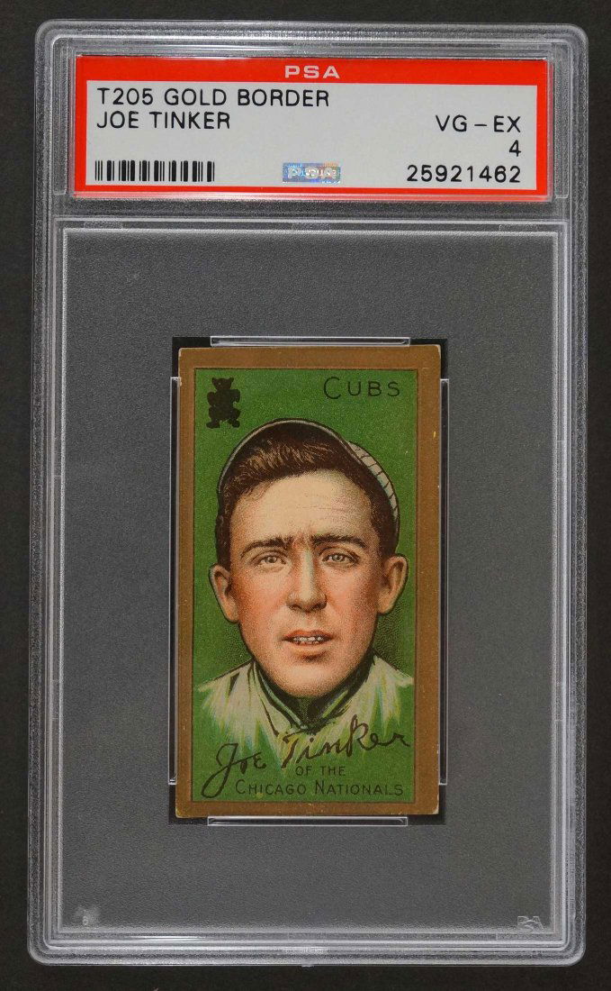 1911 T205 Gold Border Joe Tinker (PSA 4) Provenance: (1 of 2)
