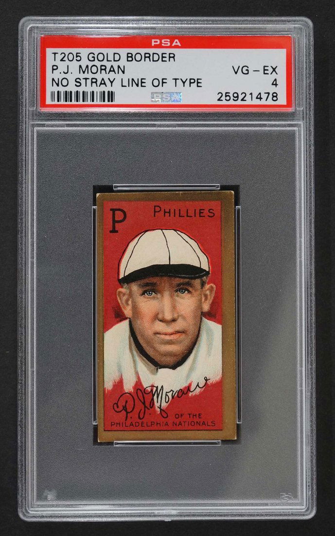 1911 T205 Gold Border P.J. Moran No Stray Line of Type (1 of 2)