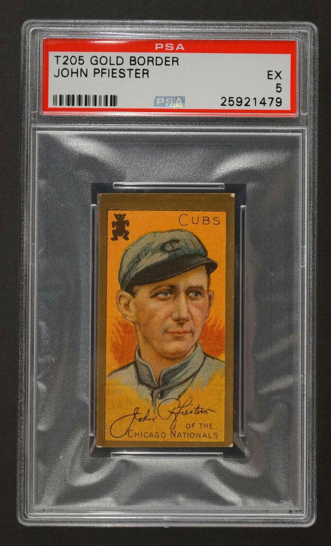 1911 T205 Gold Border John Pfiester (PSA 5) Provenance: (1 of 2)