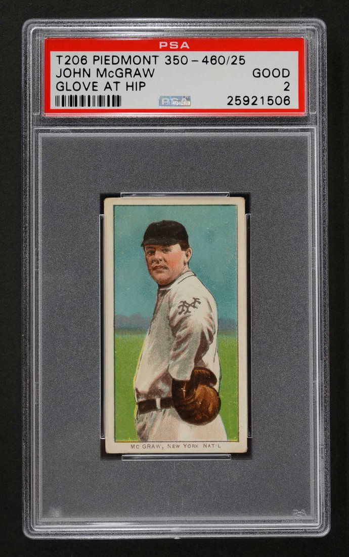 1909-11 T206 Piedmont 350-460/25 John McGraw Glove at (1 of 2)