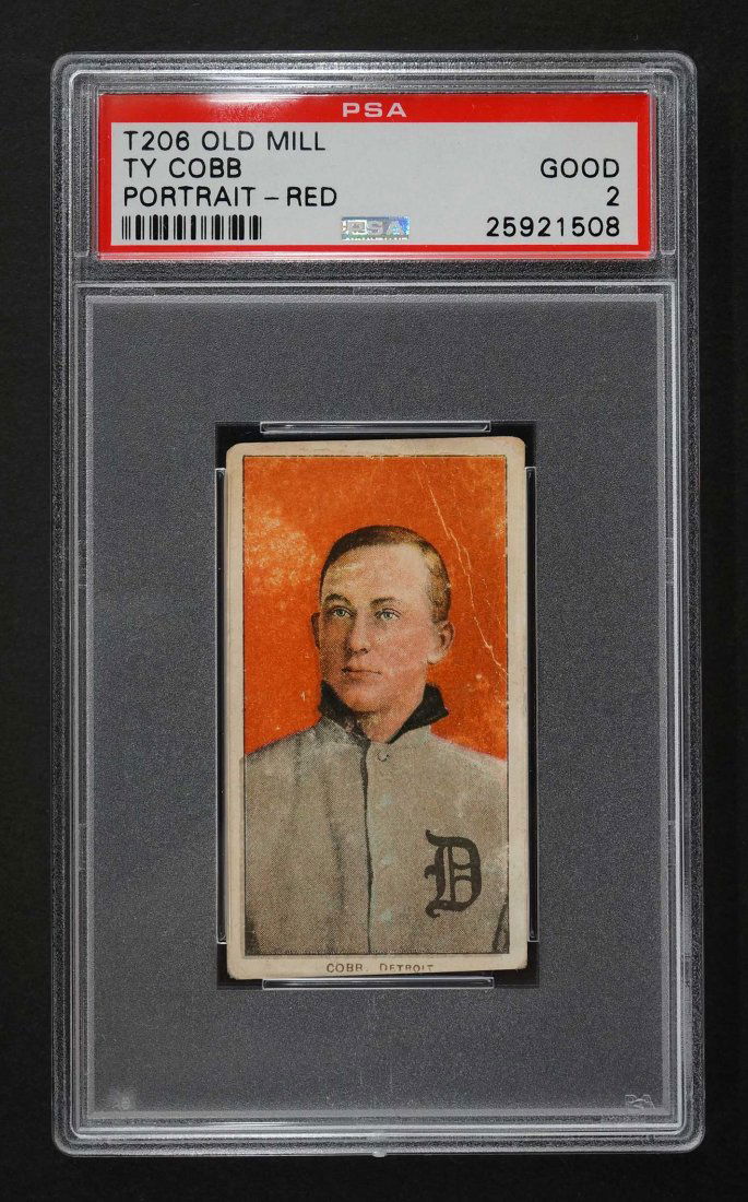 1909-11 T206 Old Mill Ty Cobb Portrait-Red (PSA 2) (1 of 2)