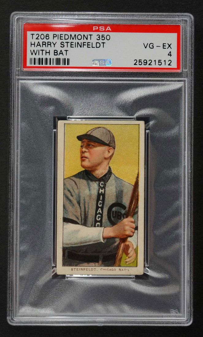 1909-11 T206 Piedmont Harry Steinfeldt With Bat (PSA 4) (1 of 2)