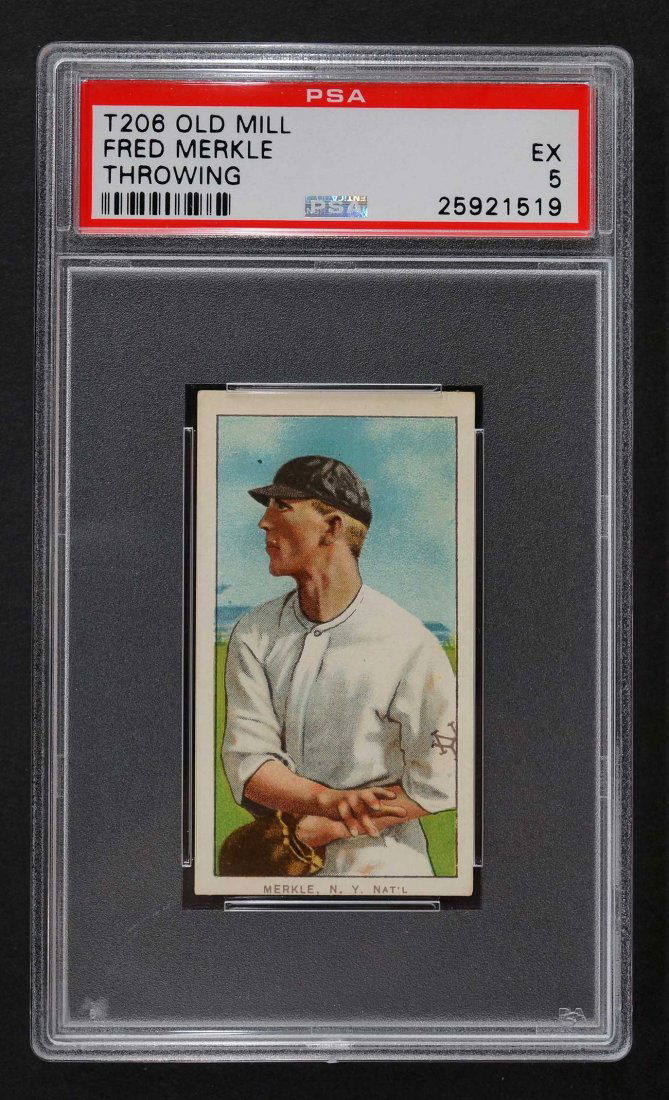 1909-11 T206 Old Mill Fred Merkle Throwing (PSA 5) (1 of 2)