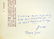 Jack Warhop (d.1960) Signed Note. Active 1908-1915 he