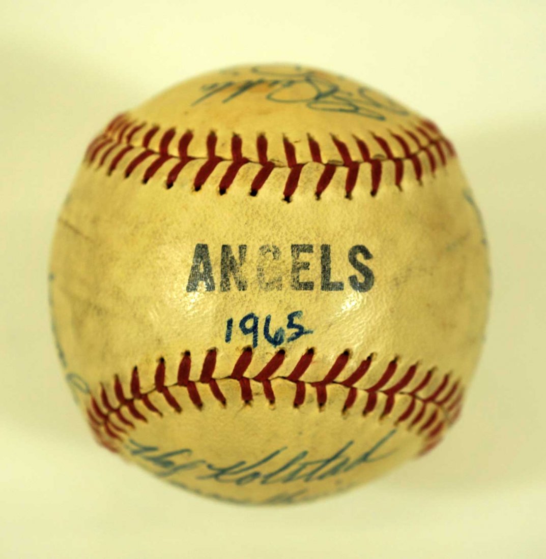 1965 Seattle Angels Team Signed Baseball. Ball contains (1 of 6)