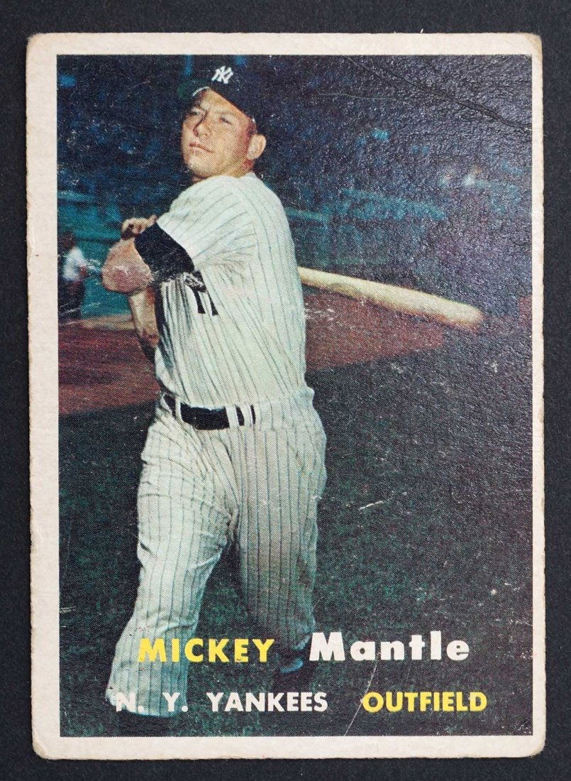 1957 Topps Mickey Mantle G/VG: 1957 Topps Mickey Mantle G/VG