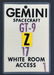 Original Gemini 9 White Room Access Badge. From estate