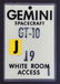 Original Gemini 10 White Room Access Badge. From estate