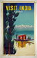 Kashmir Visit India Travel Poster, 39.75'' x 24.75''. - 2