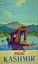 Visit Kashmir India Travel Poster, circa 1950's. G/VG