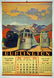 1938 Burlington Route Railraod Calendar. 27'' x 18'', - 2