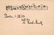 Dr. Karl Muck Autographed Musical Quotation