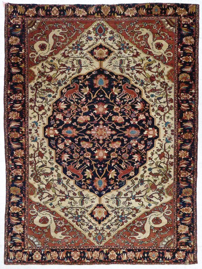 Antique Persian Dragon & Bird Motif Oriental Rug Oct 13, 2016 MBA
