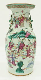 Chinese Famille Rose Porcelain Temple Vase (1 of 3)