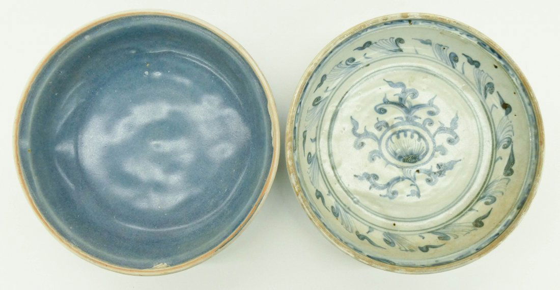 2pc Vietnamese Hoi An Hoard Porcelain Bowls 2''x9'' (1 of 2)