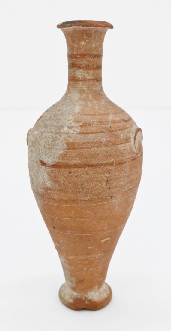Ancient Greek Miniature Pottery Amphora 4.5''. Slim (1 of 1)