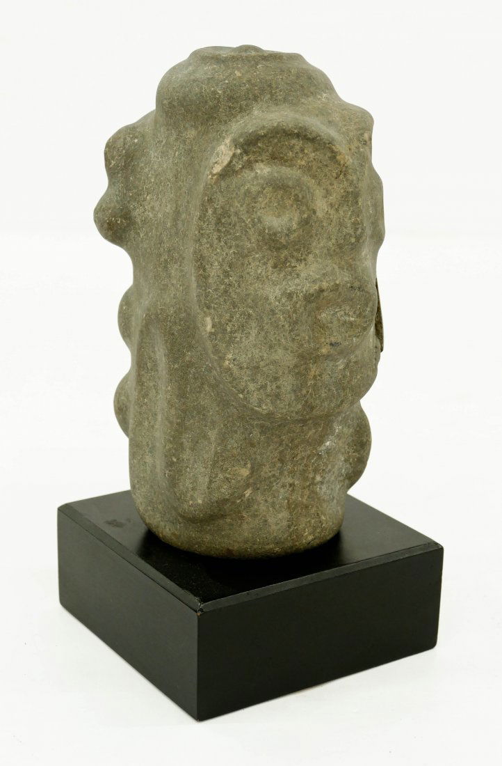 Pre Columbian Stone Figure Artifact on Stand (1 of 5)