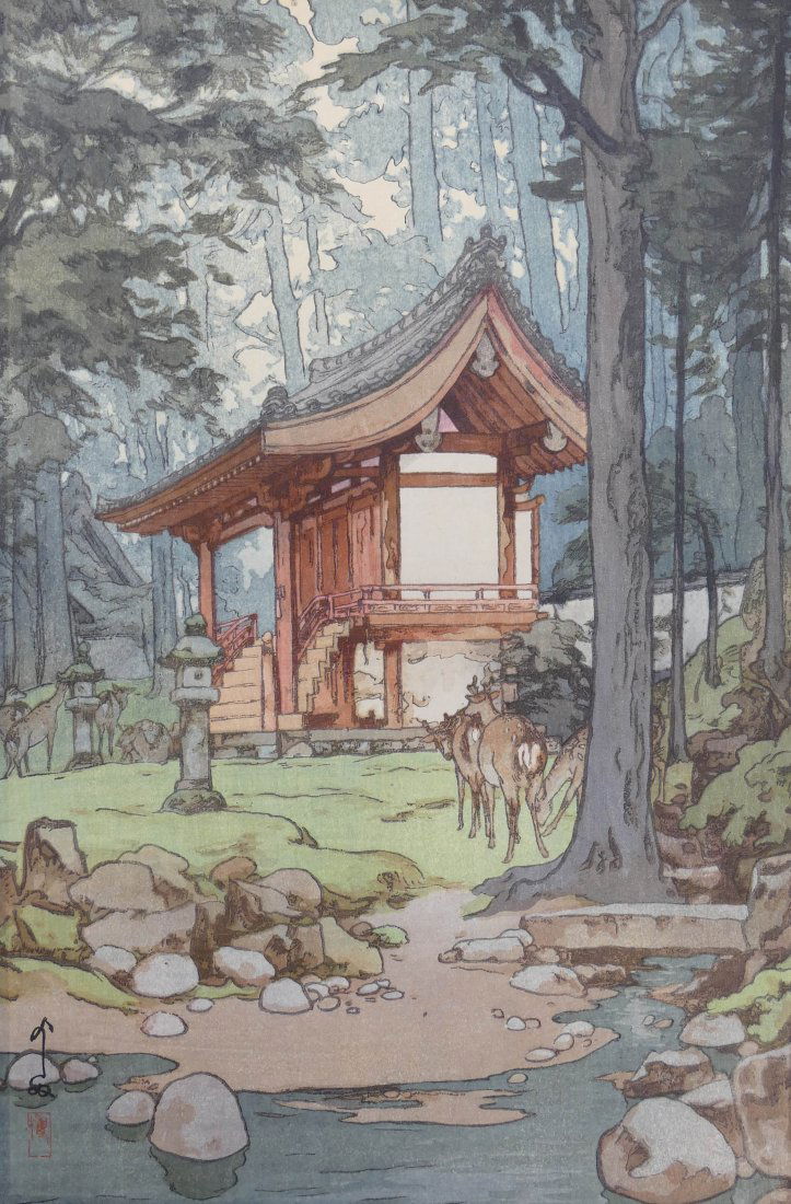 2pc Hiroshi Yoshida Japanese Woodblock Prints 11''x16'' (1 of 3)