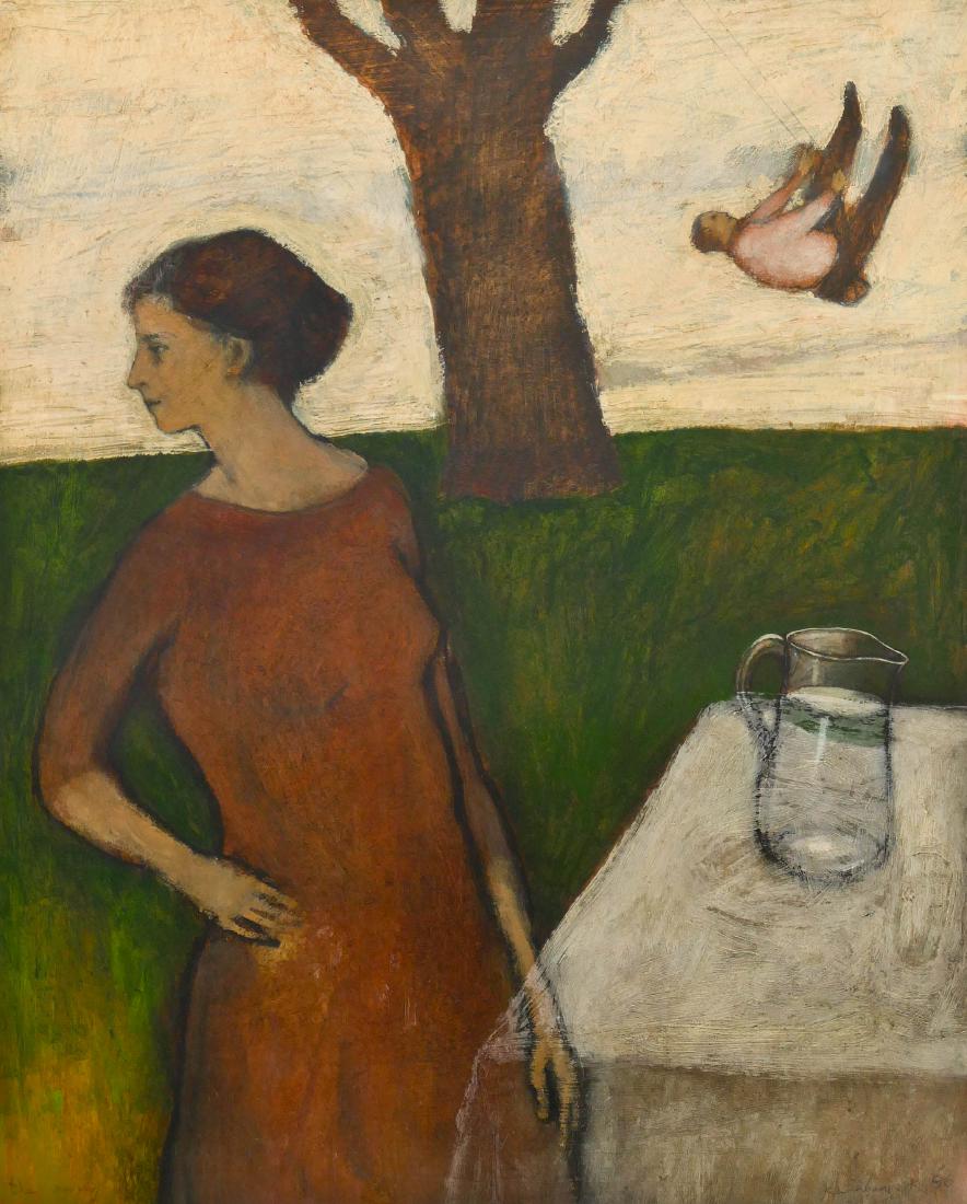 Brian Kershisnik (b.1962 American) ''The Swing (Water (1 of 3)