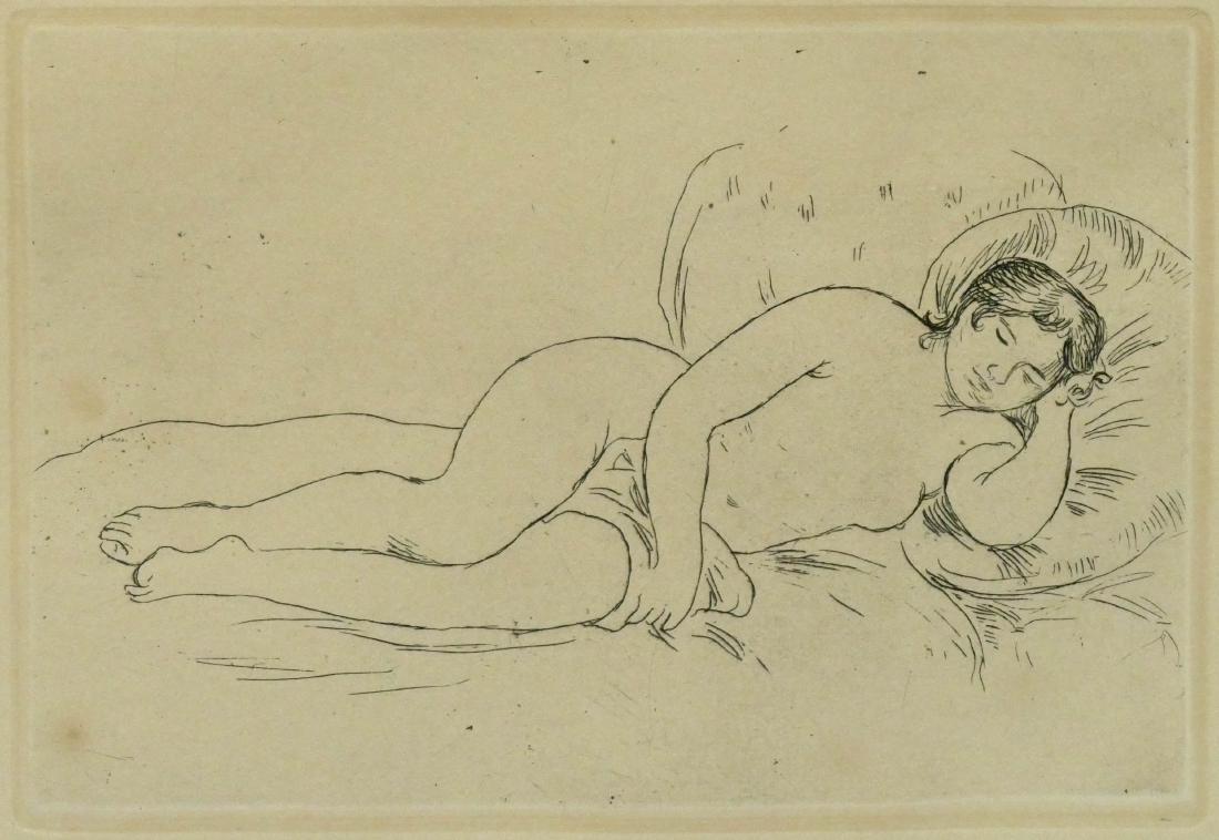 Auguste Renoir ''Femme Nue Couchee'' Drypoint Etching (1 of 2)