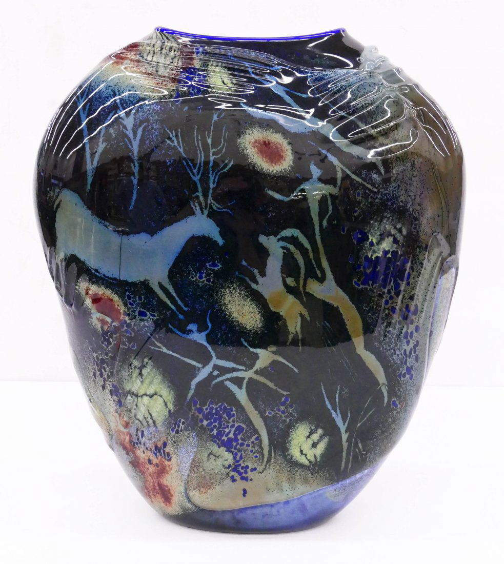 William Morris (b.1957 American) Petroglyph Vase 1988 B (1 of 10)