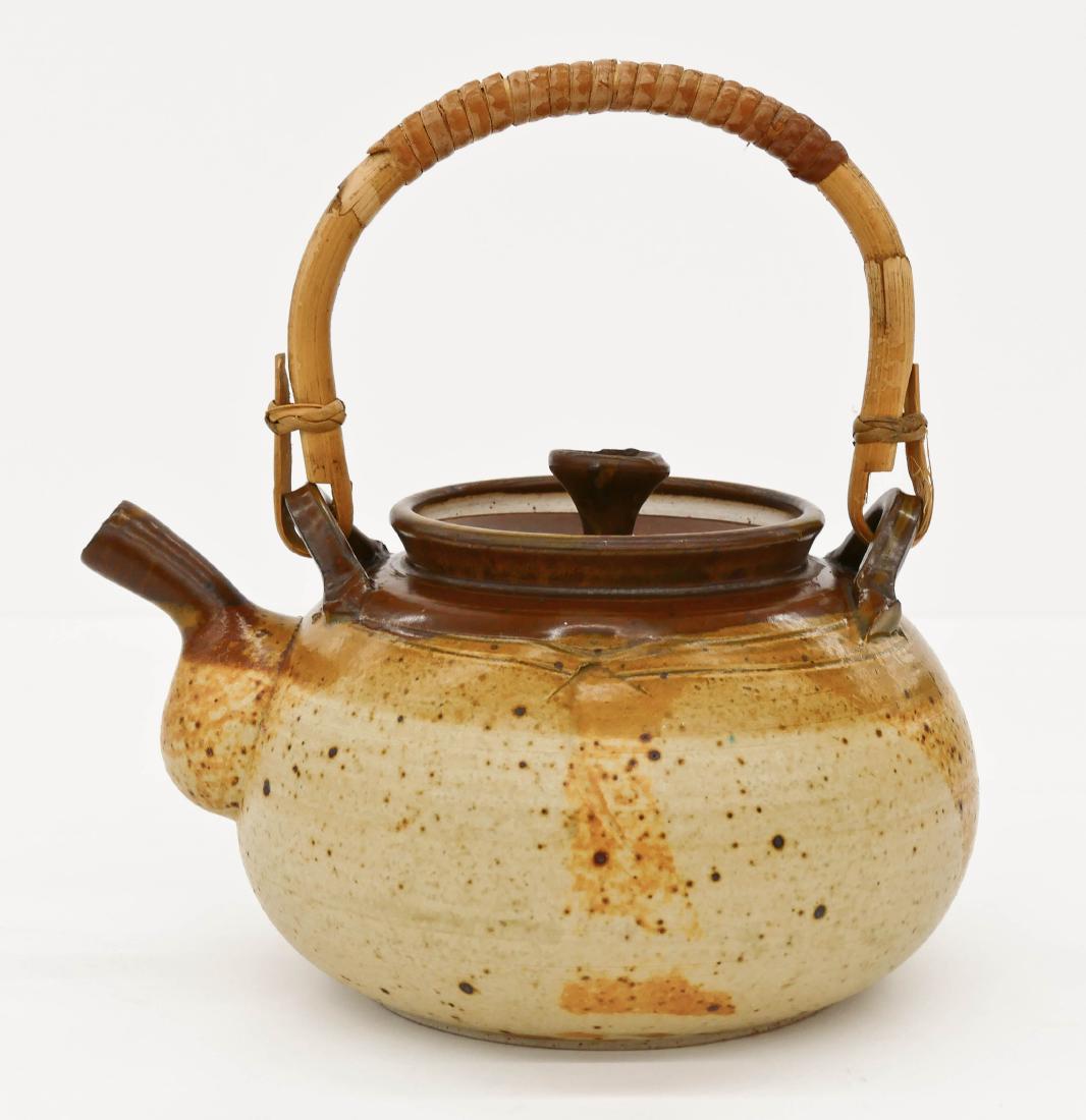 Kurt Weiser (b.1950 American) Archie Bray Teapot: Kurt Weiser (b.1950 American) Archie Bray Teapot Stoneware 9.5''x9''. Wheel thrown and glazed teapot. Signed on bottom with Archie Bray Foundation stamp. Excellent condition. Collection of Randy Cook,