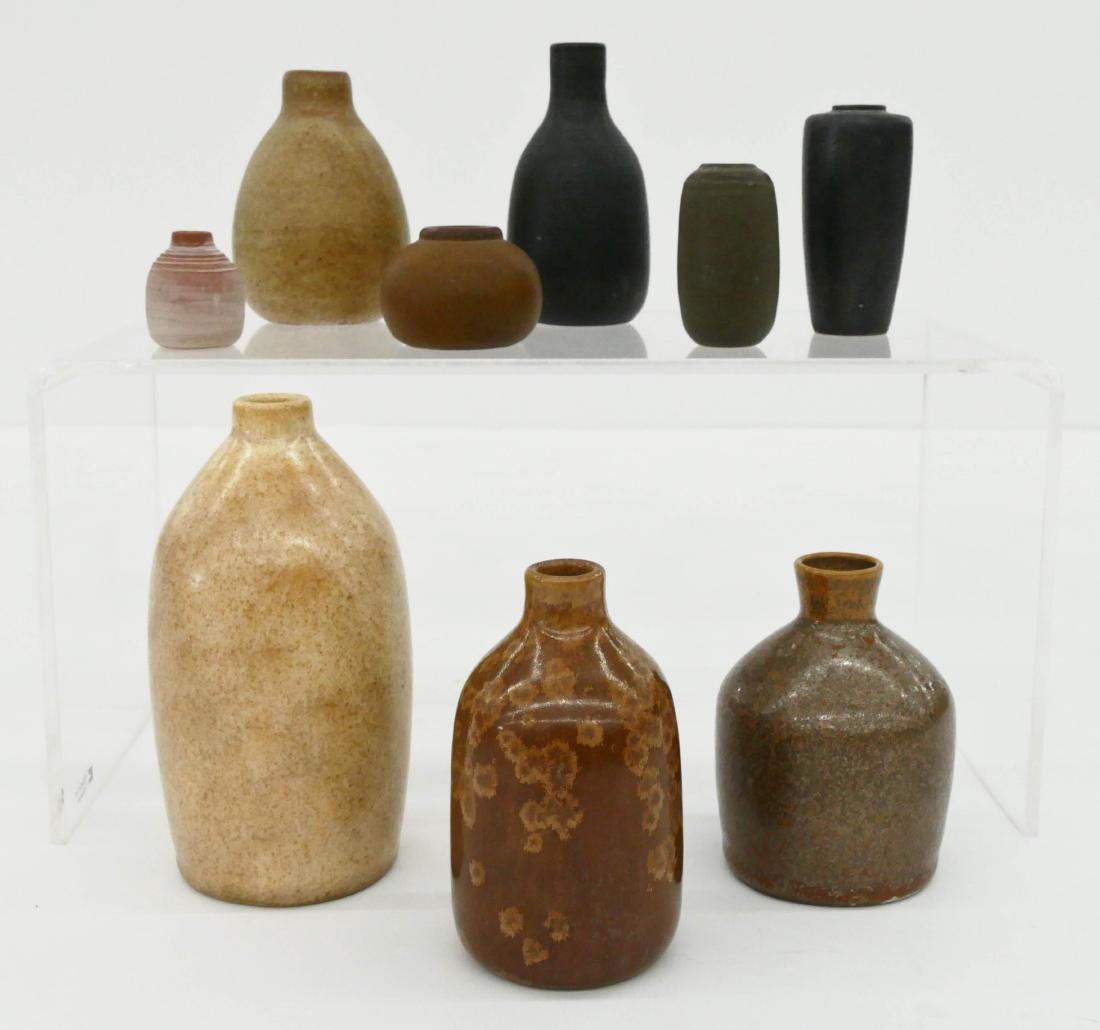 Lucille Nutt (1909-1996 American) Nine Miniature Pots (1 of 2)