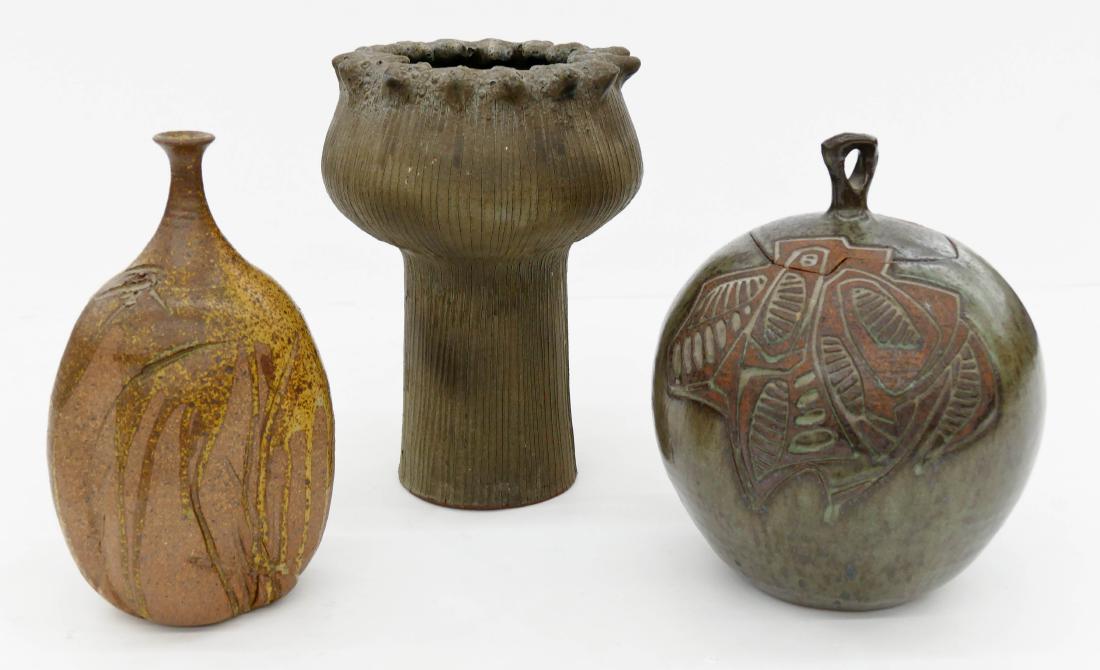 3pc Oregon Studio Ceramics. Includes an altered form (1 of 1)