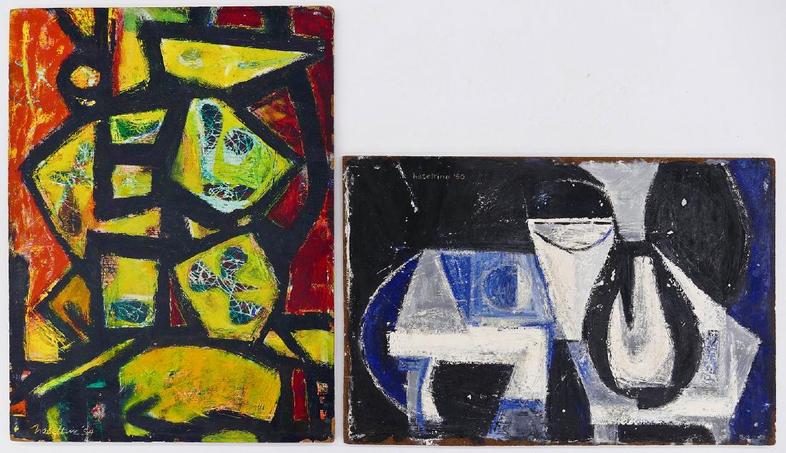 James Haseltine (1924-2013 Oregon) Two Small Works Oil (1 of 2)