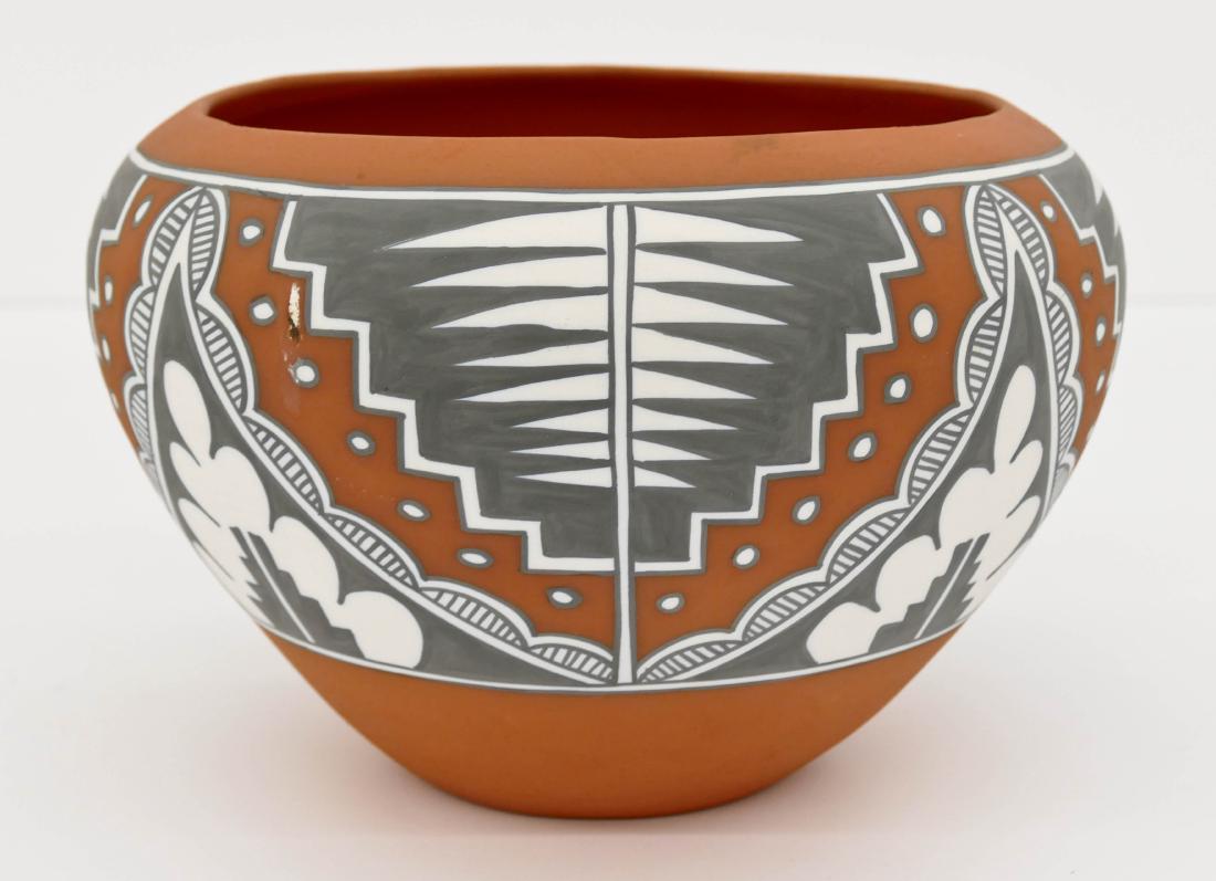 Mary Small Jemez Pottery Bowl 6''x9''. Polychrome (1 of 2)