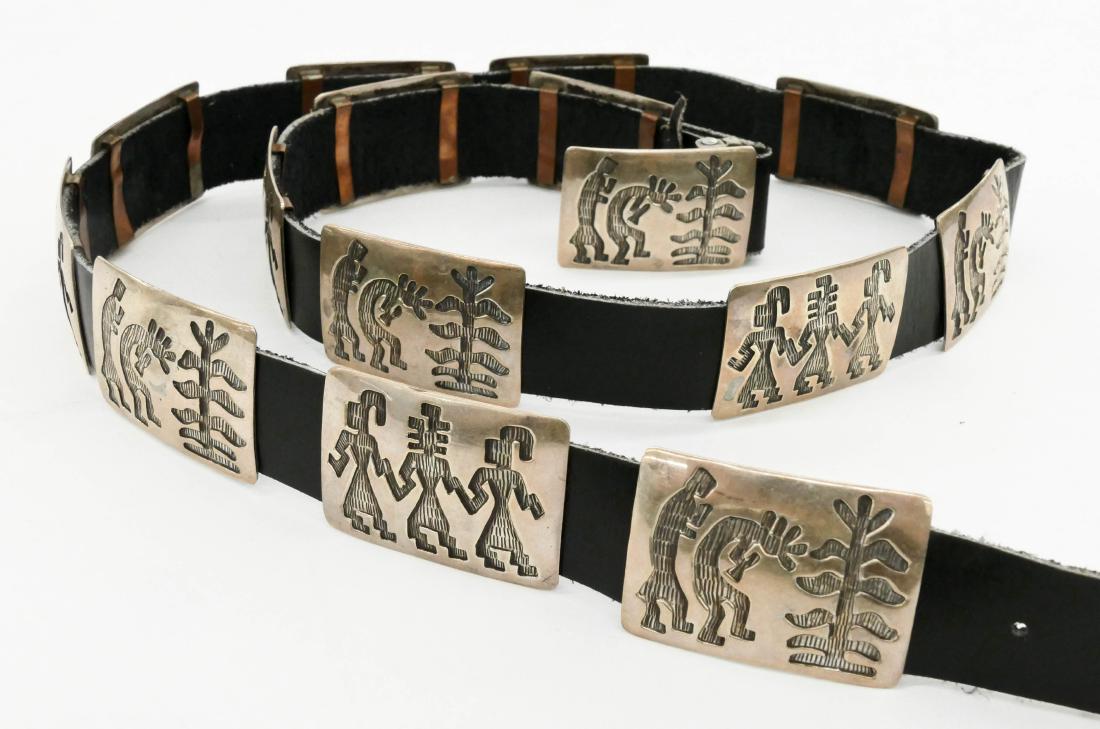 Wilson Begay Navajo Silver Concho Belt 42.5''x1.25''. (1 of 3)