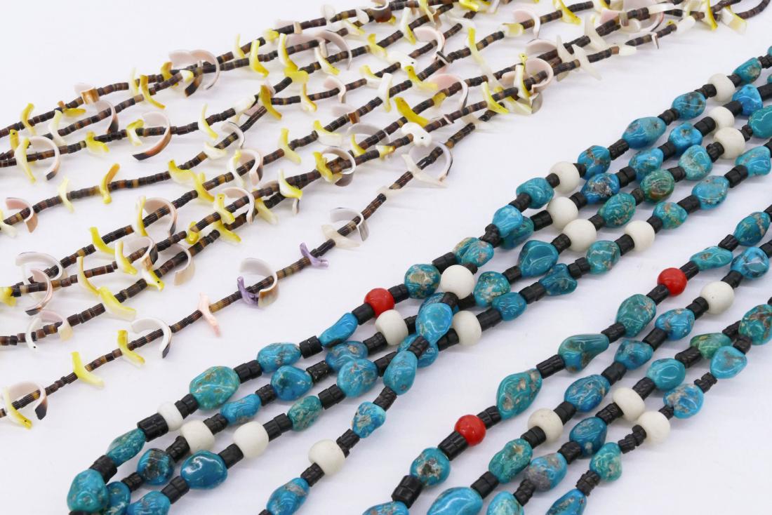 2pc Southwest Turquoise & Shell Heishi Necklaces. (1 of 2)