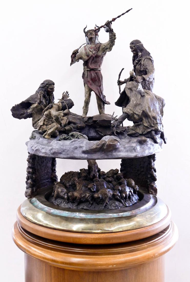 Bob Stayton (b.1928 Montana) ''Awaiting the Return: A (1 of 6)