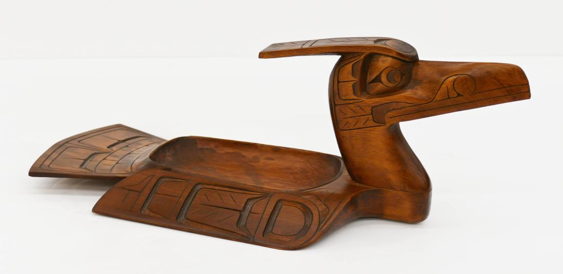 Willie Wadhams (b.1966 Kwakiutl) Kwakiutl Loon Dish (1 of 3)