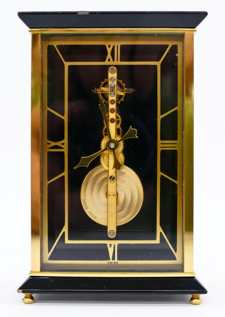 Jaeger LeCoultre Brass Skeleton Desk Clock (1 of 3)